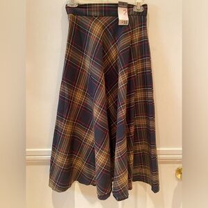 Primark Size 2 Plaid Midi Skirt